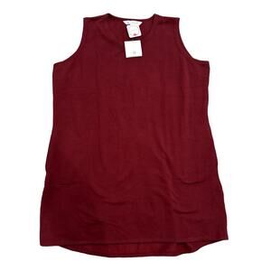 Lilac Bloom Tank Top Sweater Dress in Burgundy, Size 2XL​​​​